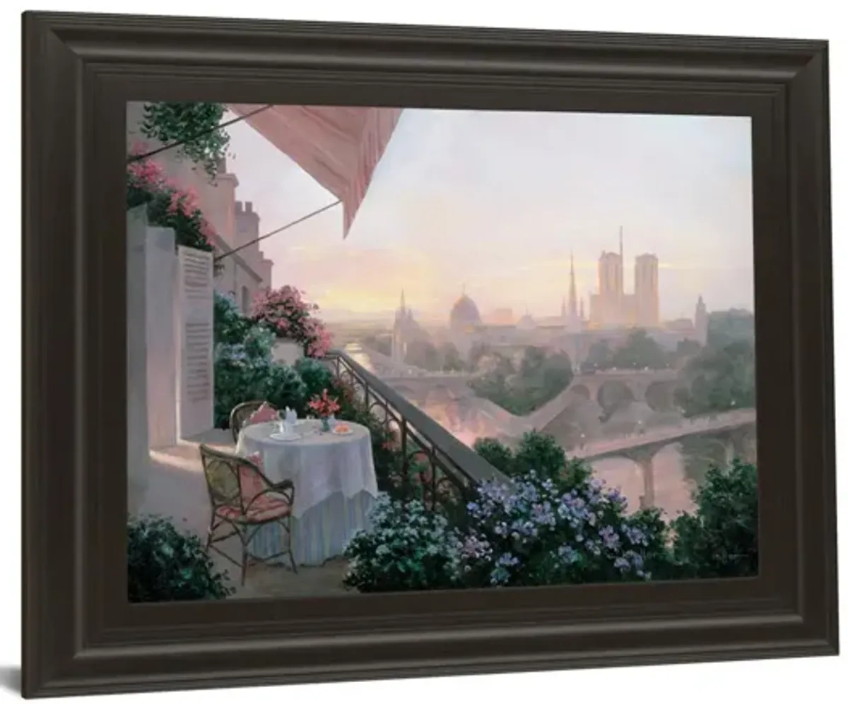 Dinner For Two By Christa Kieffer - Framed Print Wall Art - White