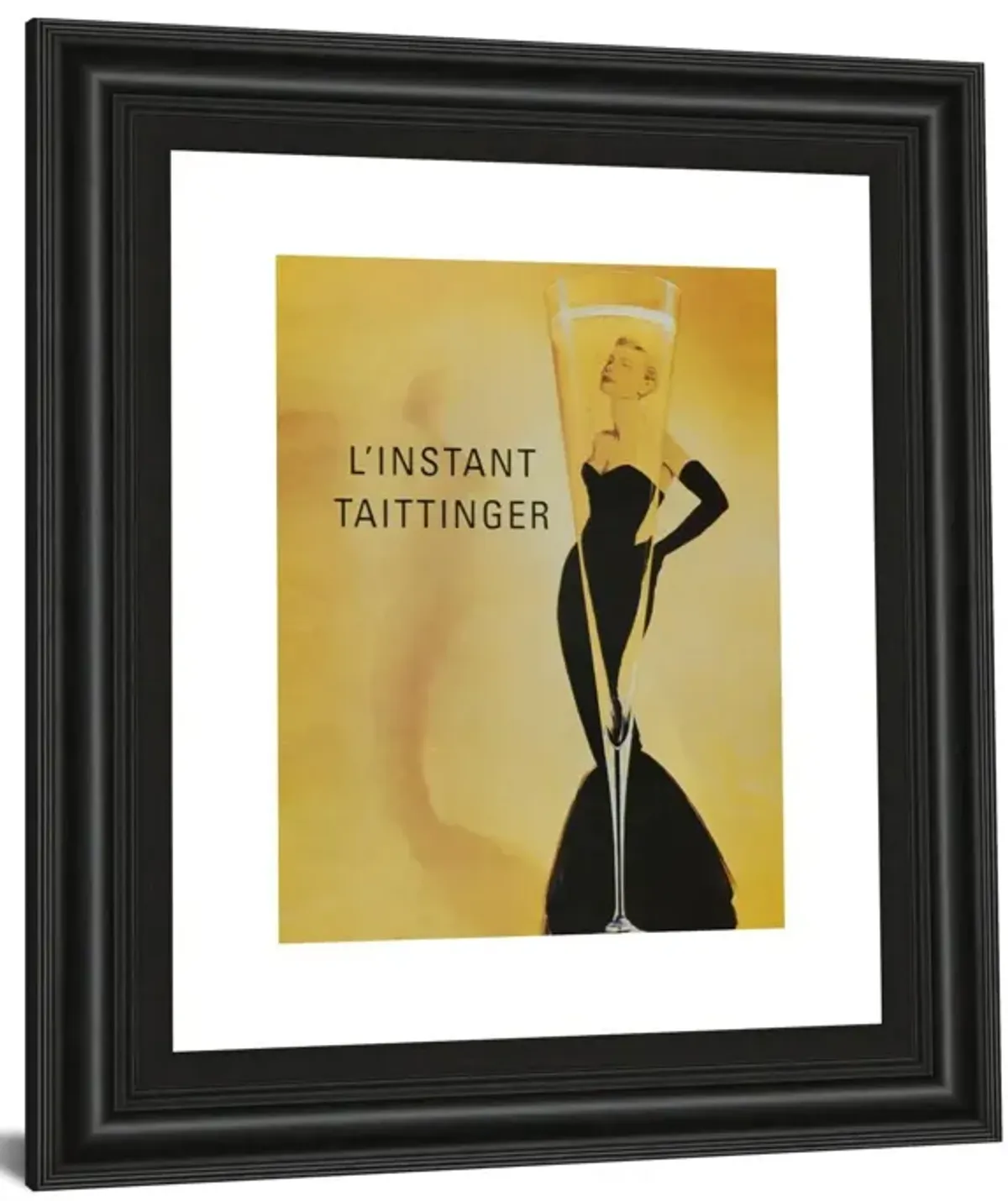 Taittinger - Framed Print Wall Art- Yellow - Yellow