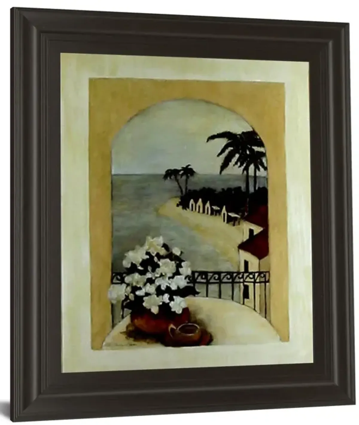 Tropical Moon By Ruane Manning - Framed Print Wall Art - Beige