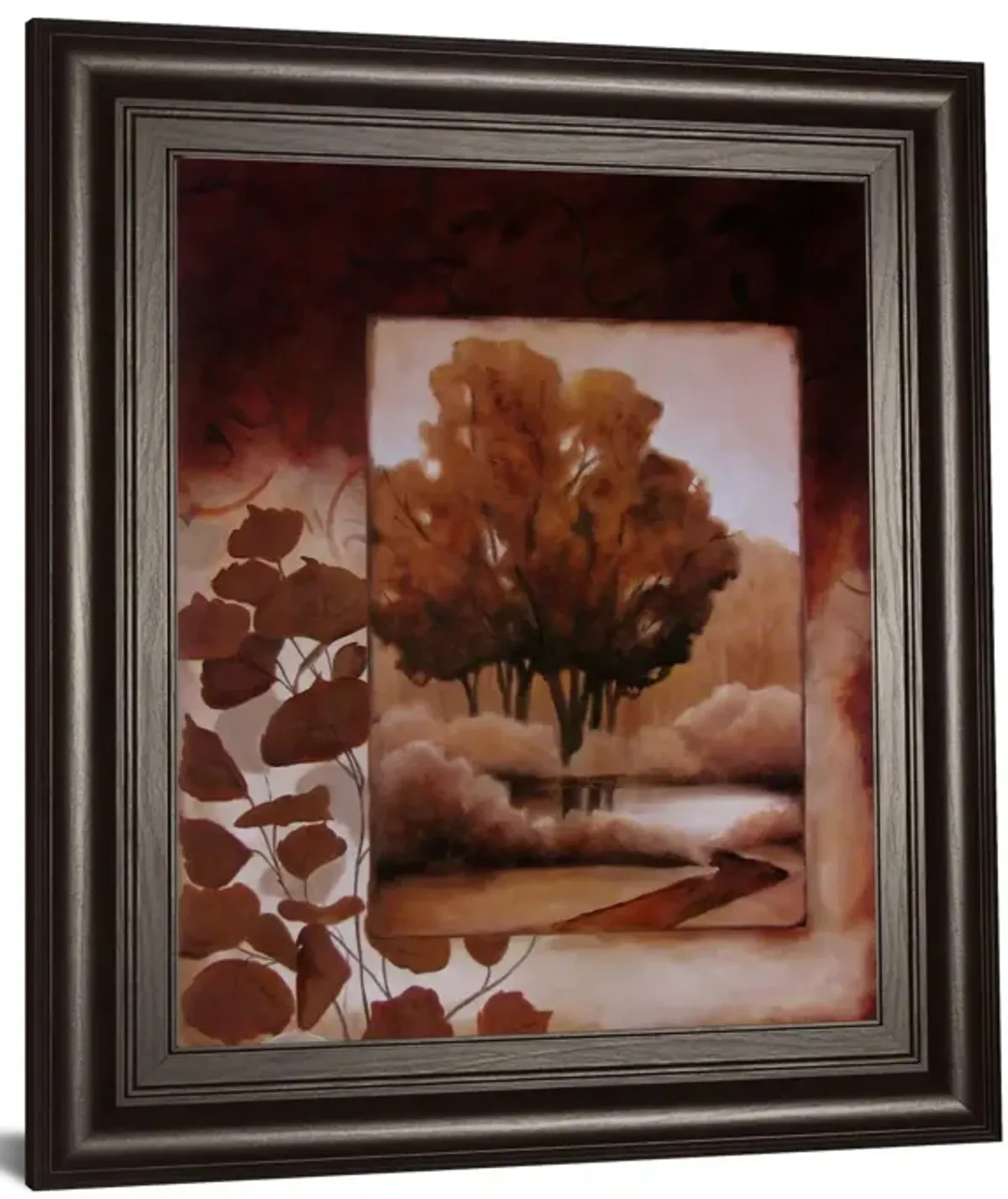 Fall Vignette I By Carol Robinson - Framed Print Wall Art - Dark Brown