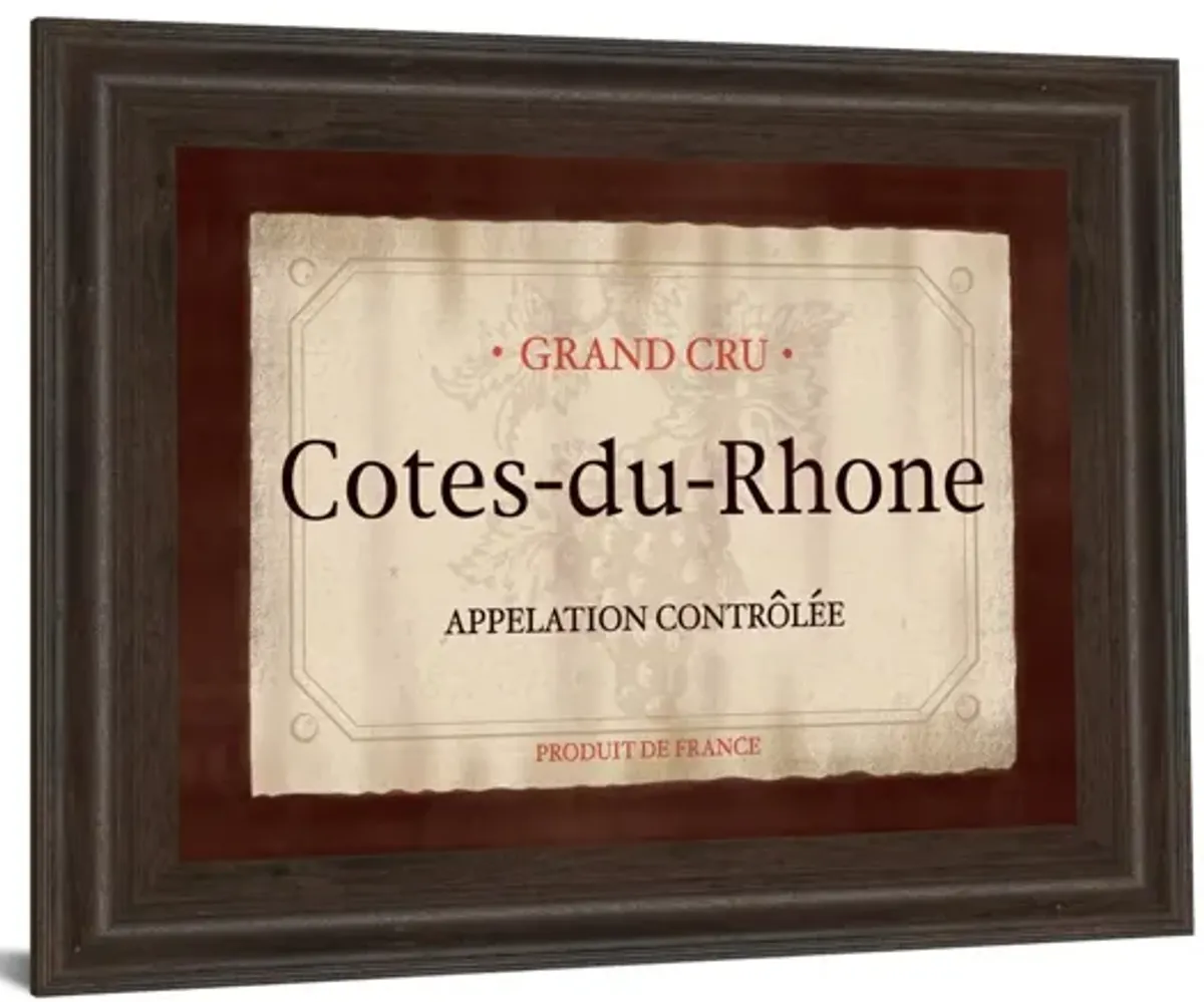 Cote Du Rhone By Paola Viveiros - Framed Print Wall Art - White