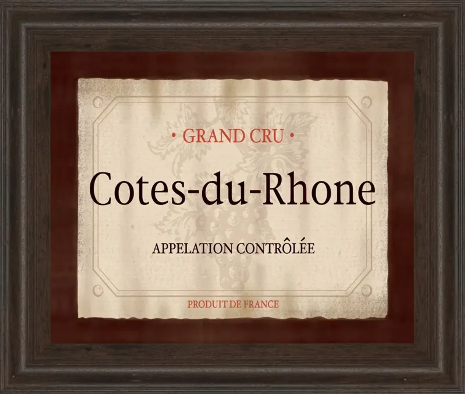 Cote Du Rhone By Paola Viveiros - Framed Print Wall Art - White