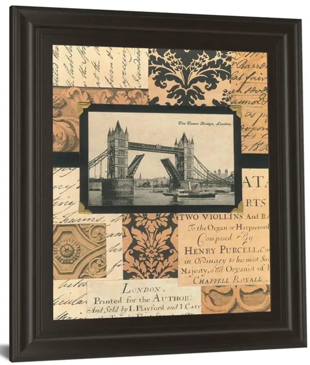 Travel Collage Il By Gillian Fullard Framed Print Wall Art - Beige