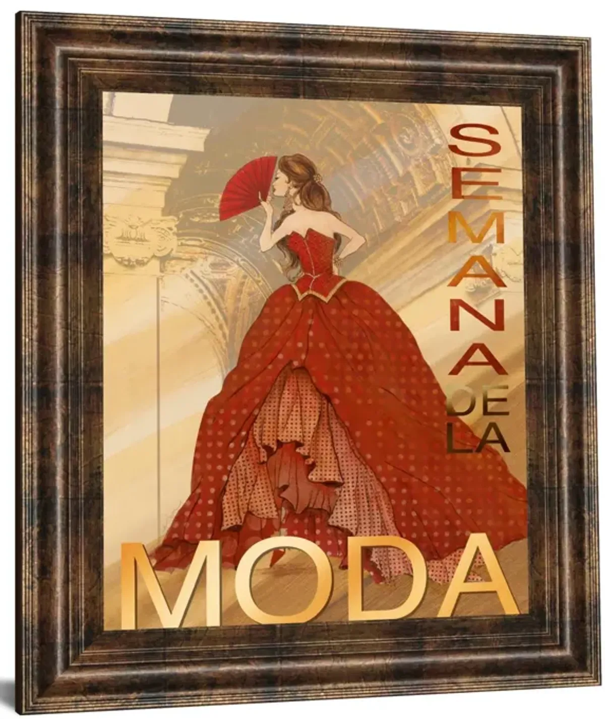 Semana De La Moda By Tava Studio - Framed Print Wall Art - Red