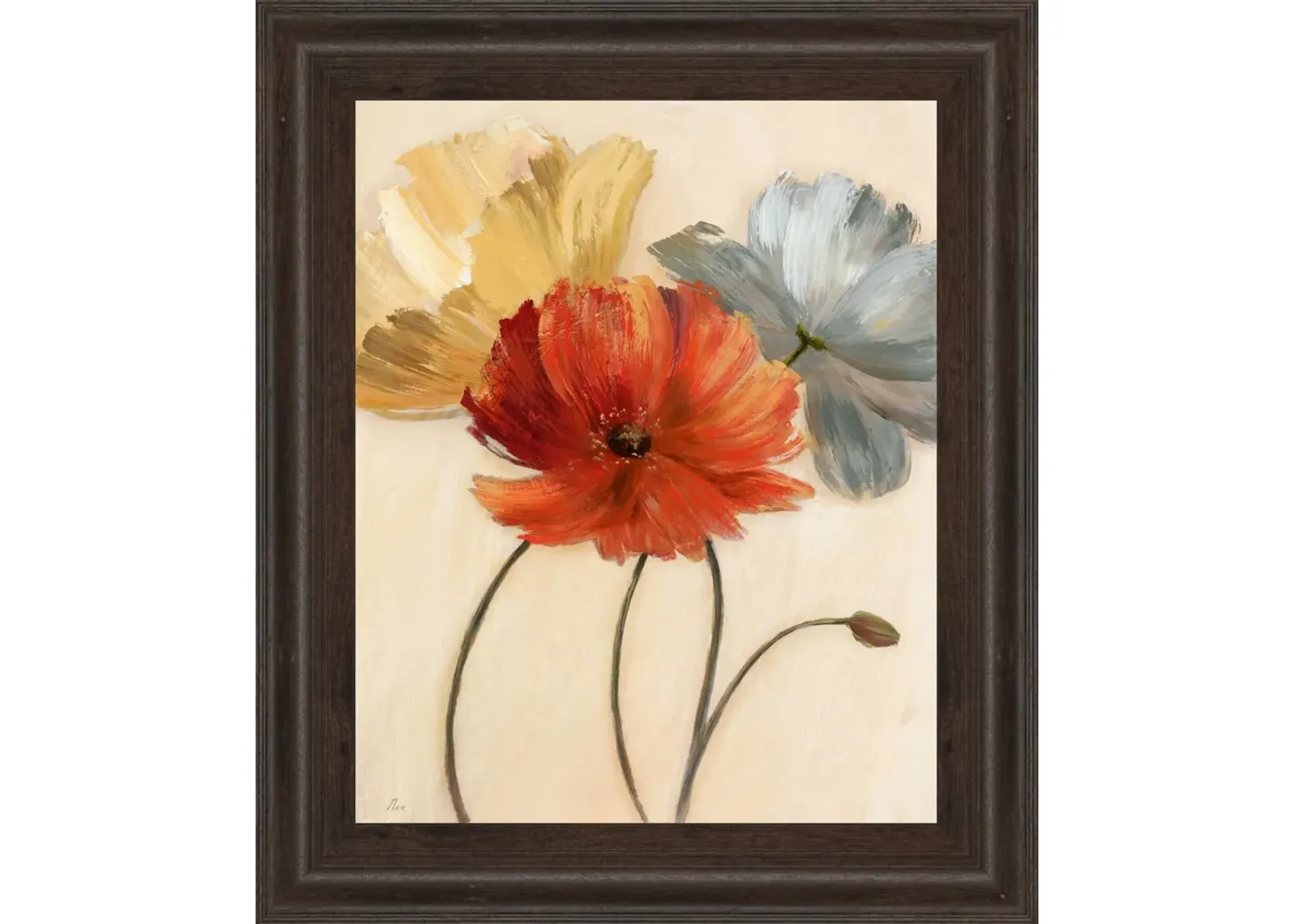 Poppy Palette I By Nan - Framed Print Wall Art - Red