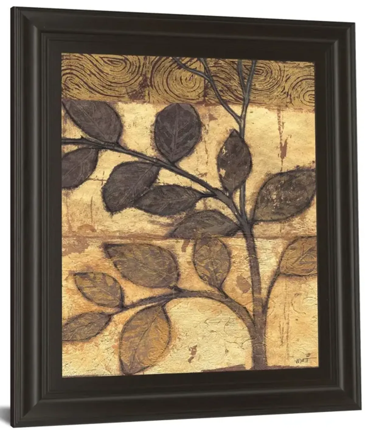 Bronzed Branches I By Norman Wyatt, Jr. - Framed Print Wall Art - Dark Brown