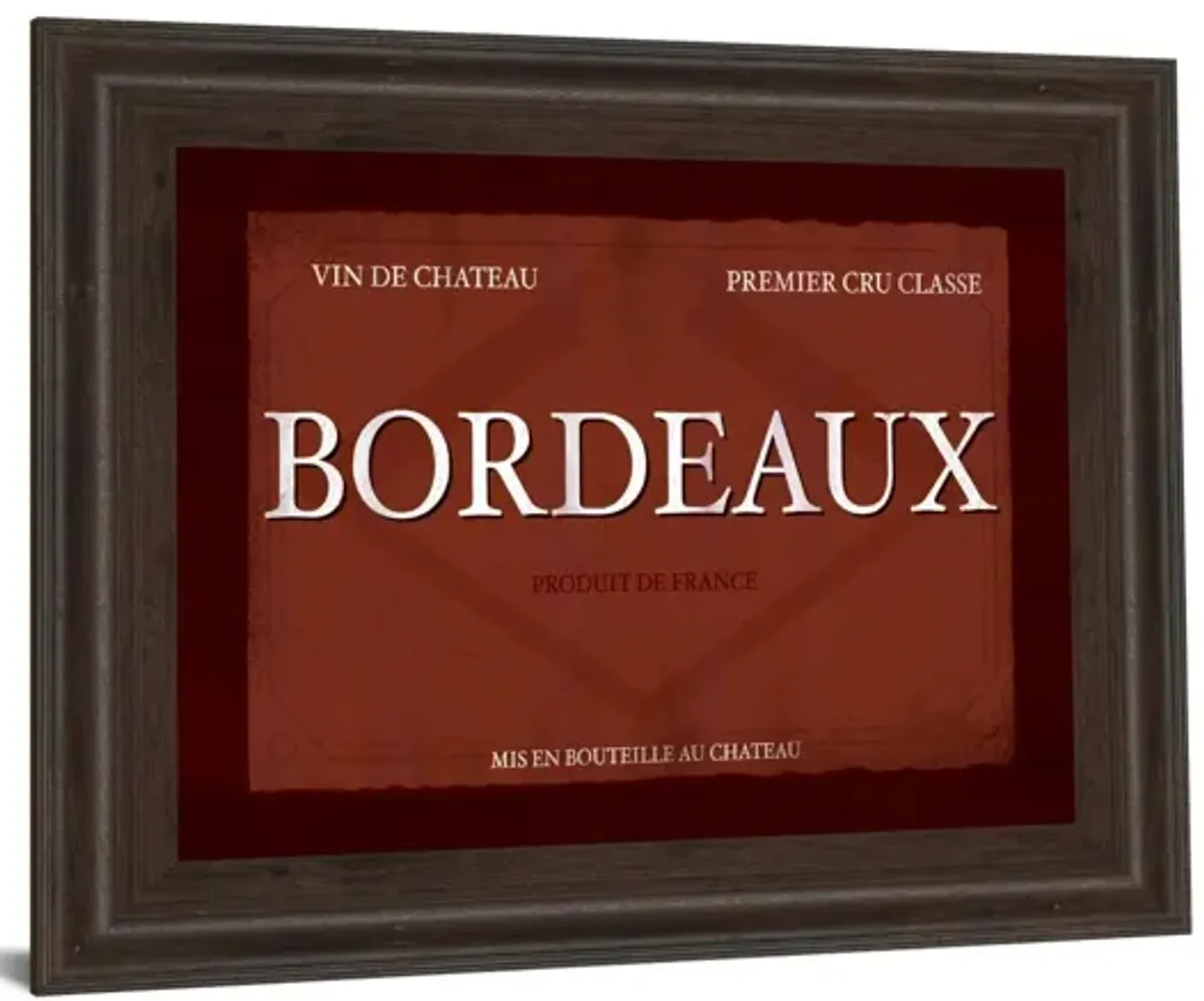 Bordeaux By Paola Viveiros - Framed Print Wall Art - Red