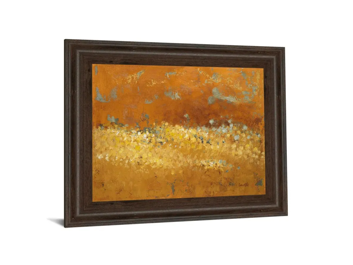 Flower Fields Il By Lanie Loreth - Framed Print Wall Art - Gold