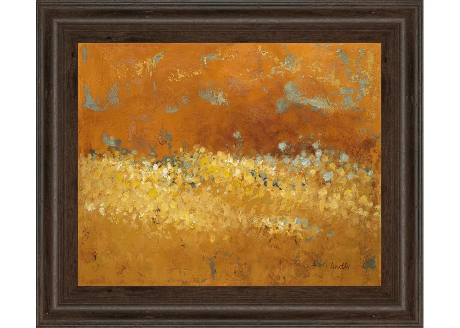 Flower Fields Il By Lanie Loreth - Framed Print Wall Art - Gold