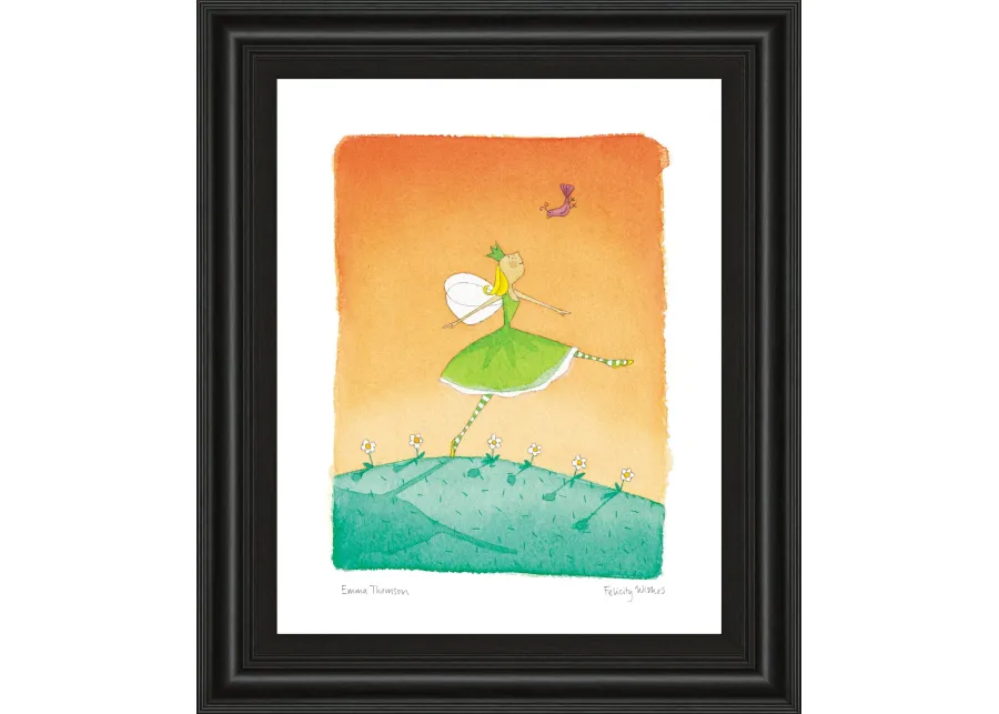 Felicity Wishes IV By Emma Thomson - Framed Print Wall Art - Orange