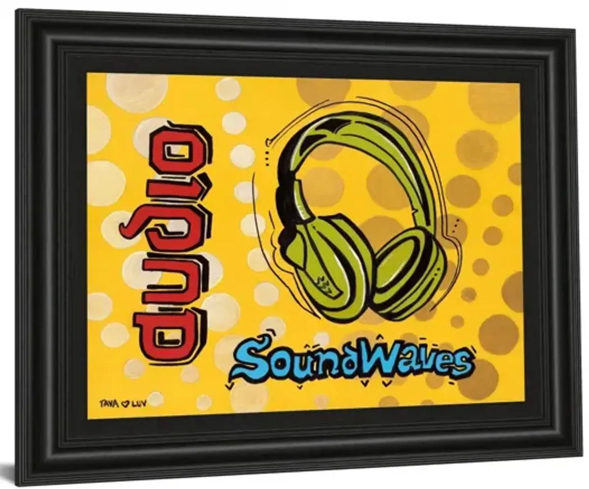 Audio By Tava Luv - Framed Print Wall Art - Yellow