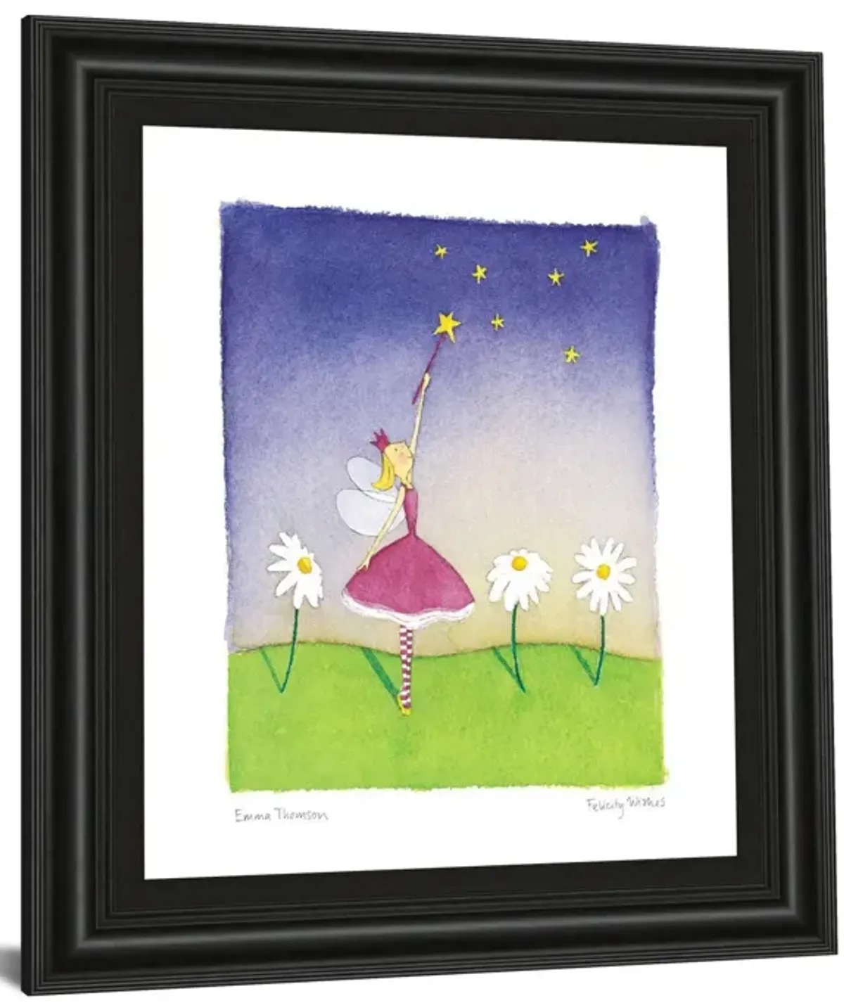 Felicity Wishes I By Emma Thomson - Framed Print Wall Art - Pink