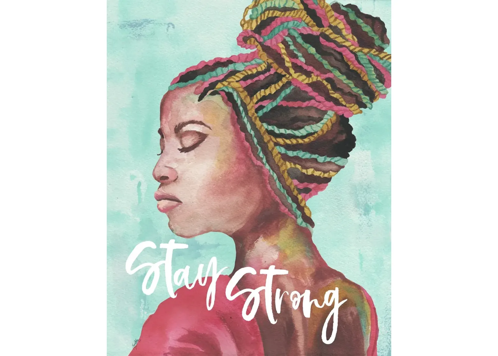 Stay Strong By Elizabeth Medley - Light Blue