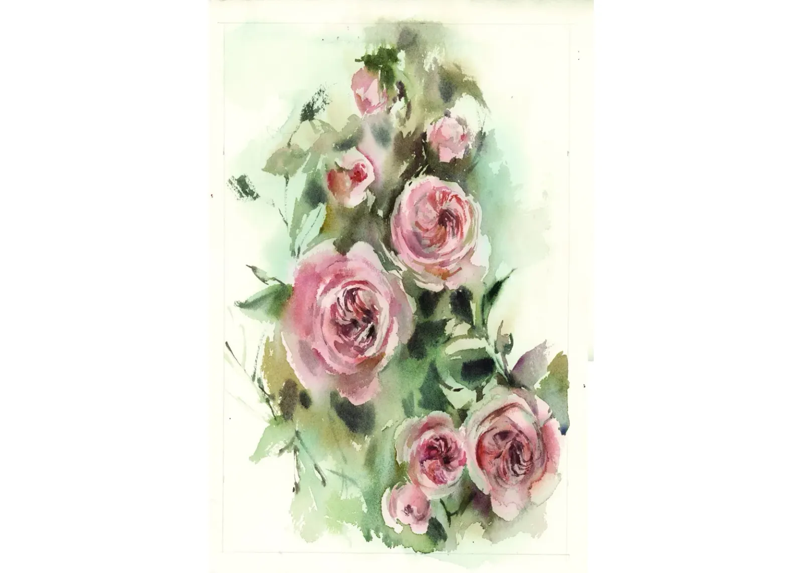 Blush Roses V By Sophia Rodinov - Red