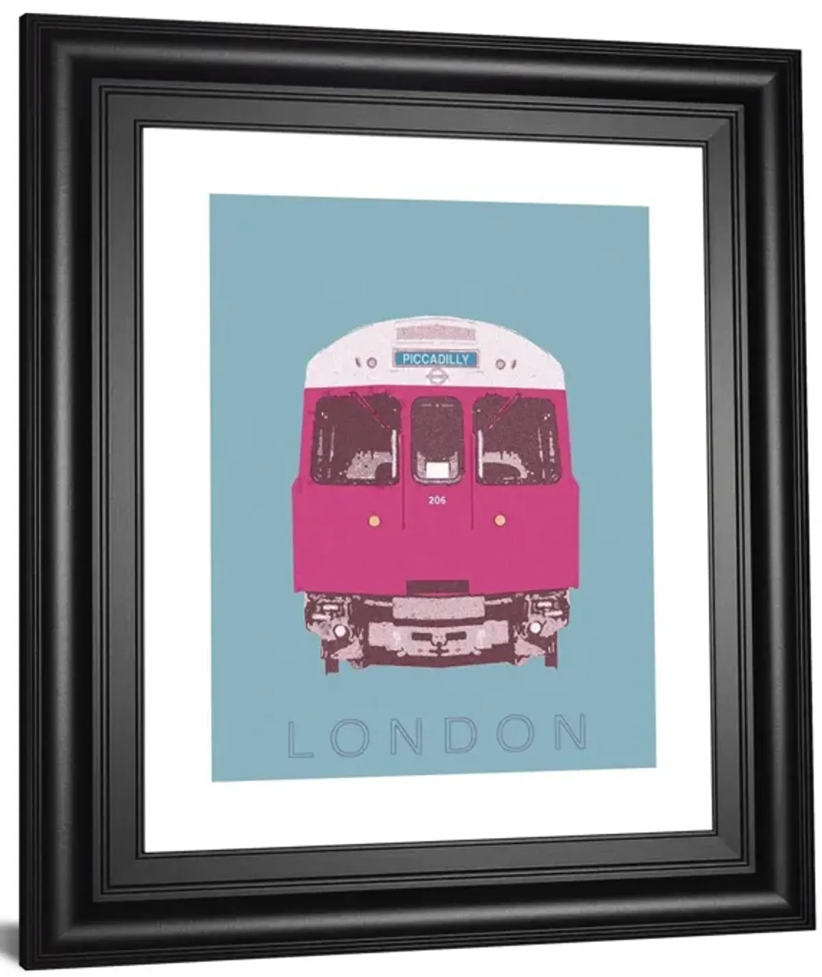 London Transport 3 By Ben James - Framed Print Wall Art - Purple