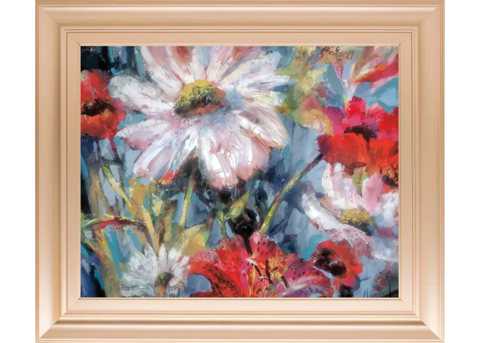 Tangled Garden I By Brent Heighton - Framed Print Wall Art - Blue