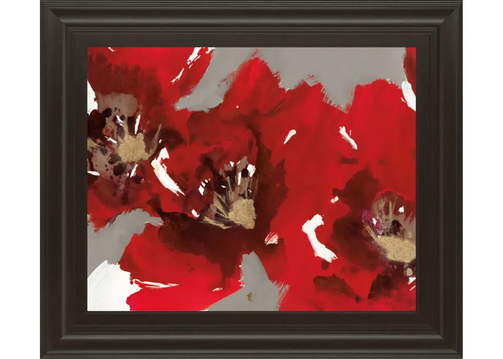 Red Poppy Forest I By N. Barnes - Framed Print Wall Art - Red