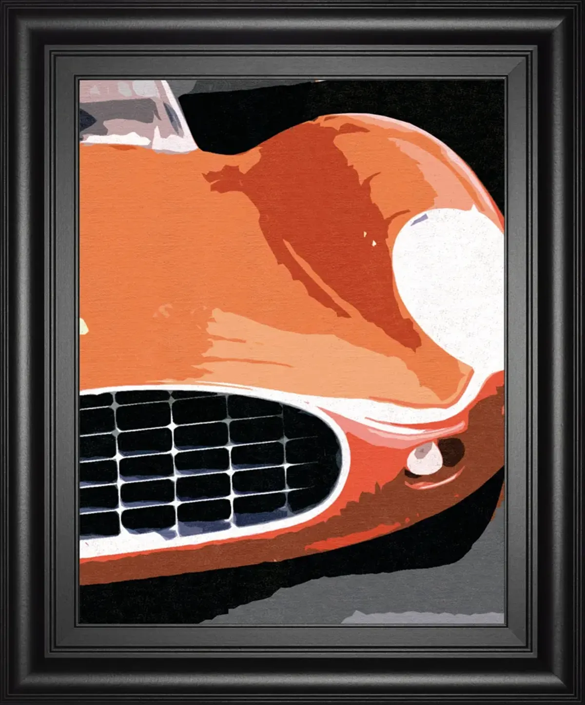 Ferrari Classic By Malcolm Sanders - Framed Print Wall Art - Red