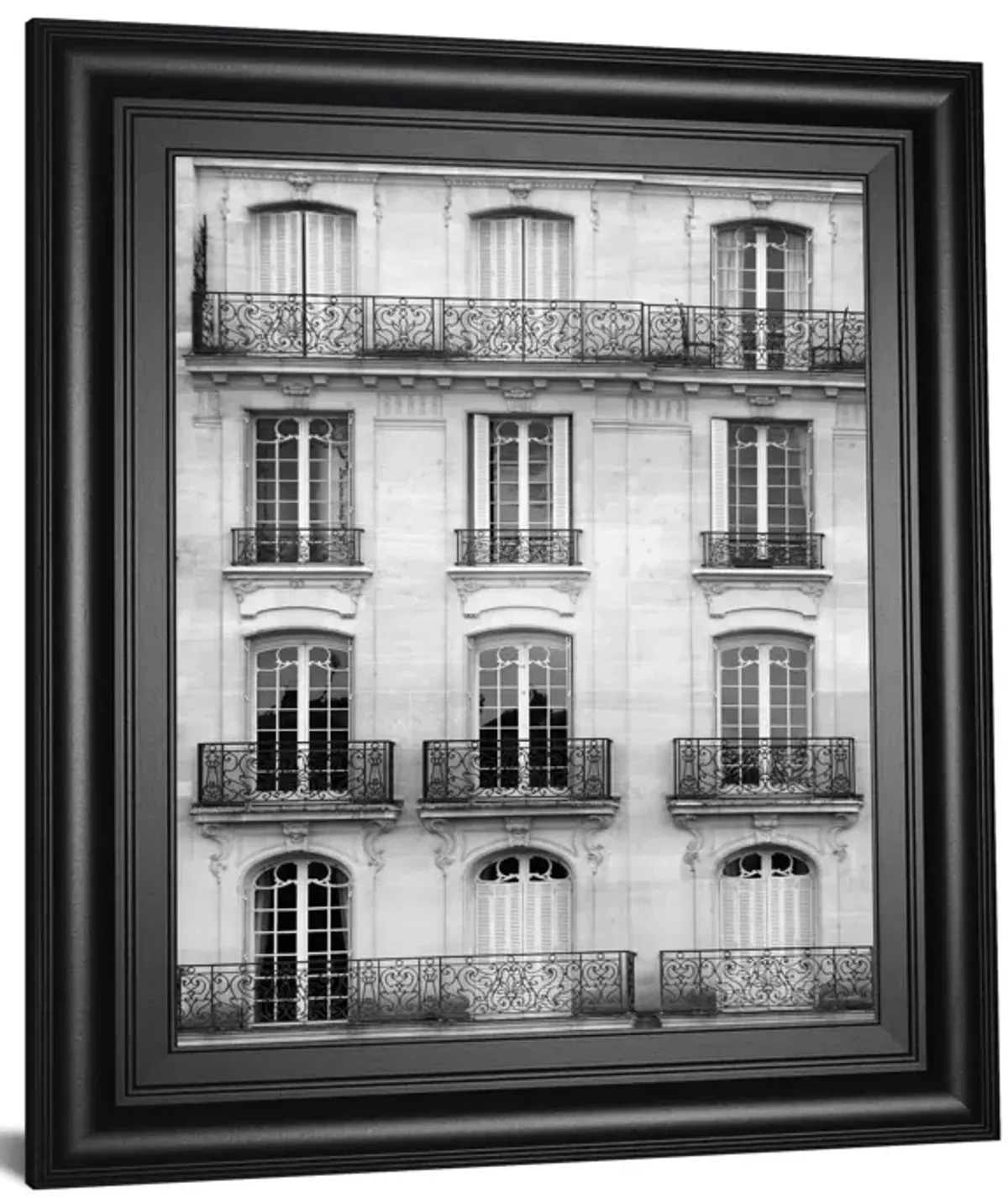 Across The Street I By Laura Marshall - Framed Print Wall Art - White