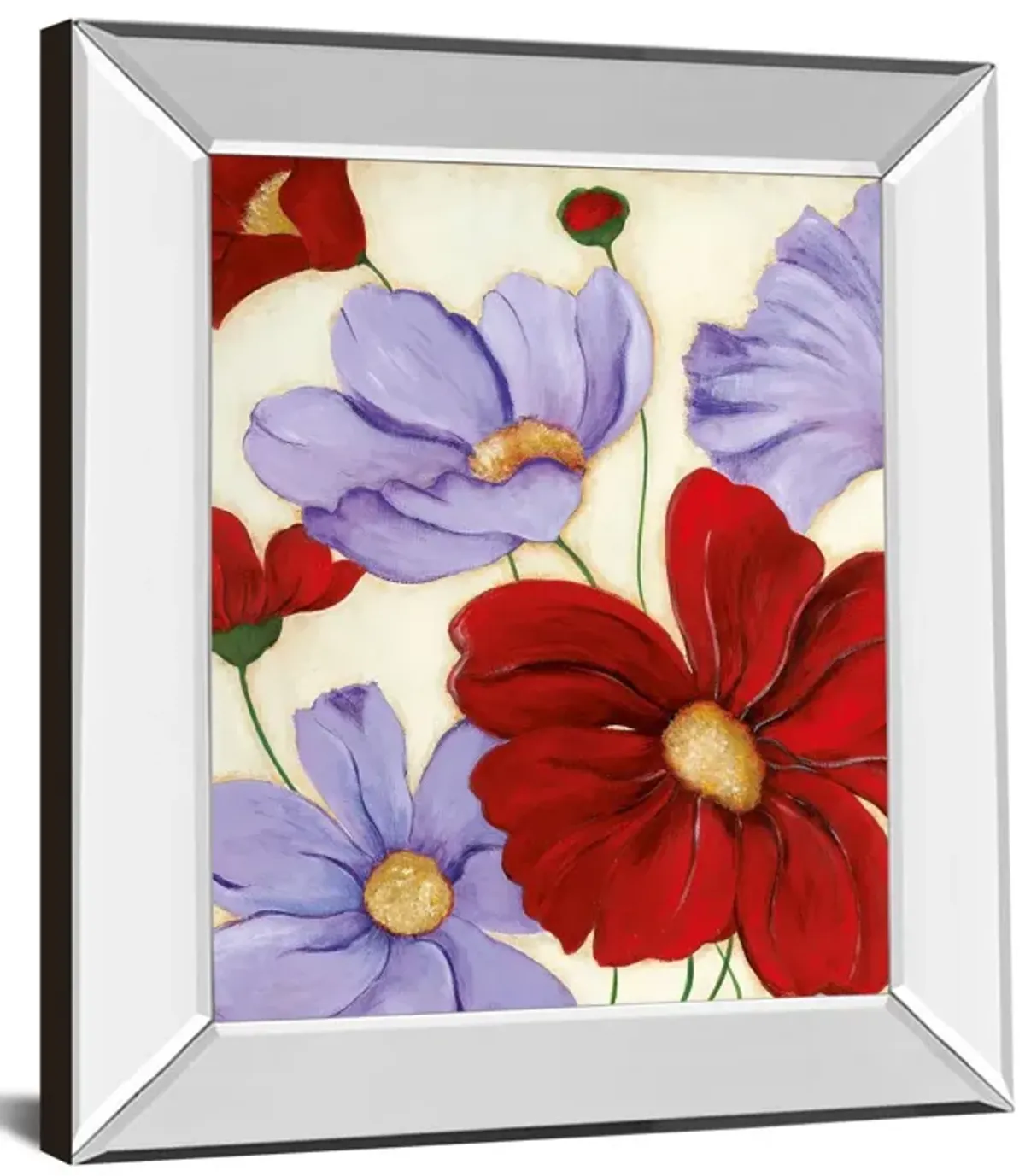 Lavender And Red Il By Tava Studios - Mirror Framed Print Wall Art - Red