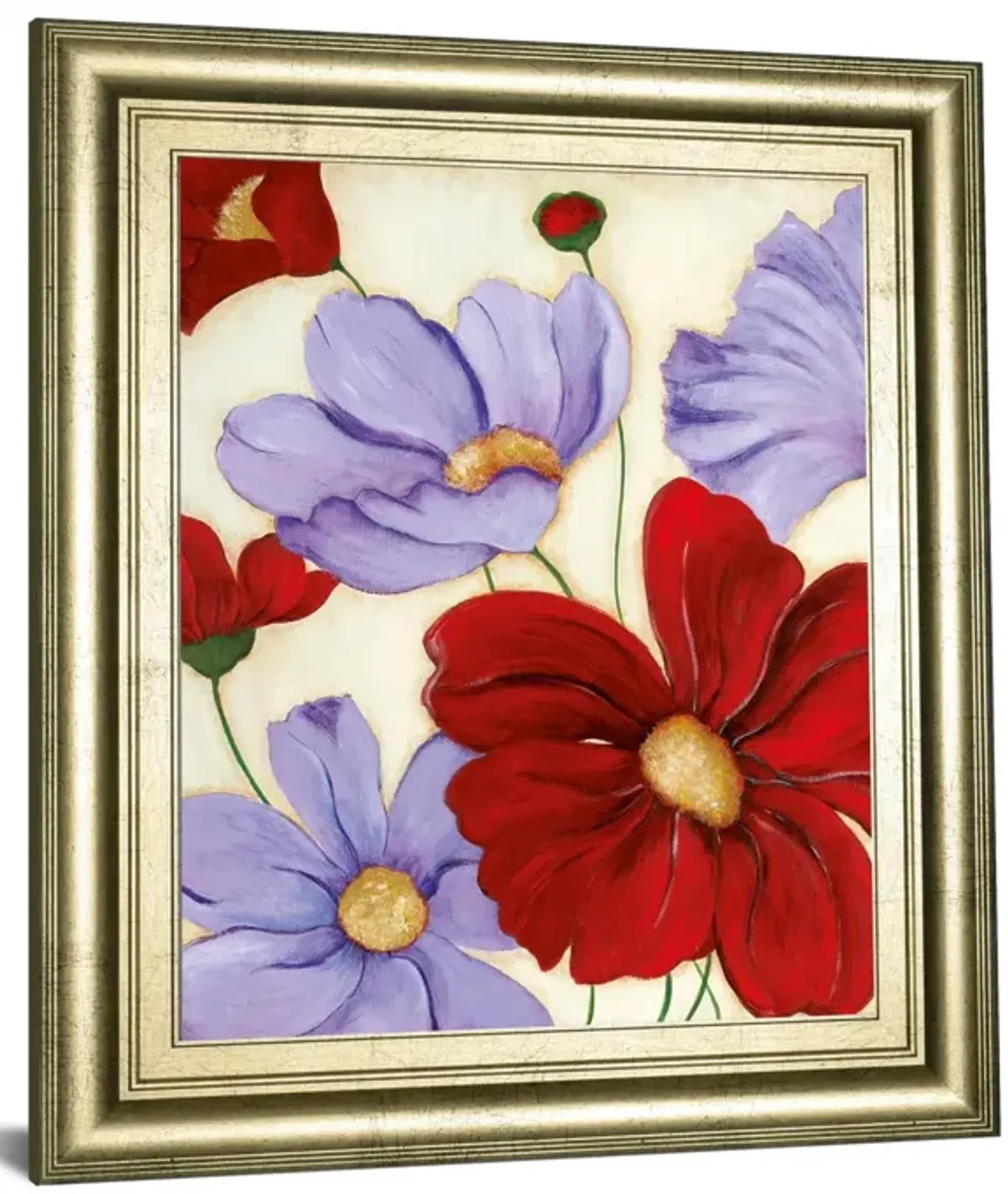 Lavender And Red Il By Tava Studios - Framed Print Wall Art - Red