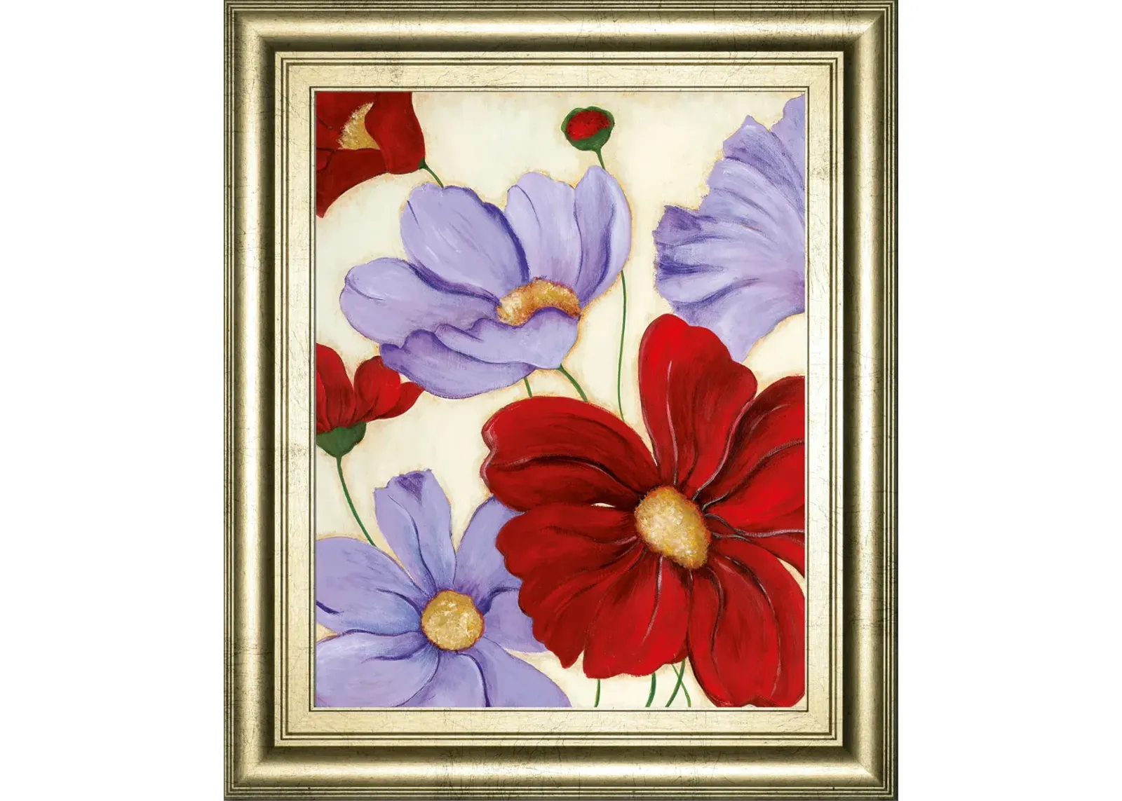 Lavender And Red Il By Tava Studios - Framed Print Wall Art - Red