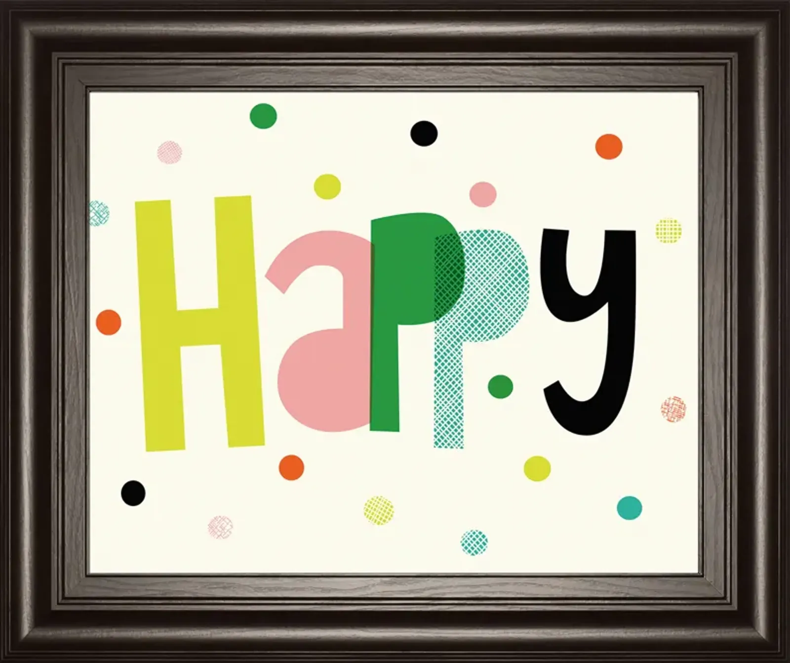 Happy By Sophie Ledesma - Framed Print Wall Art - White