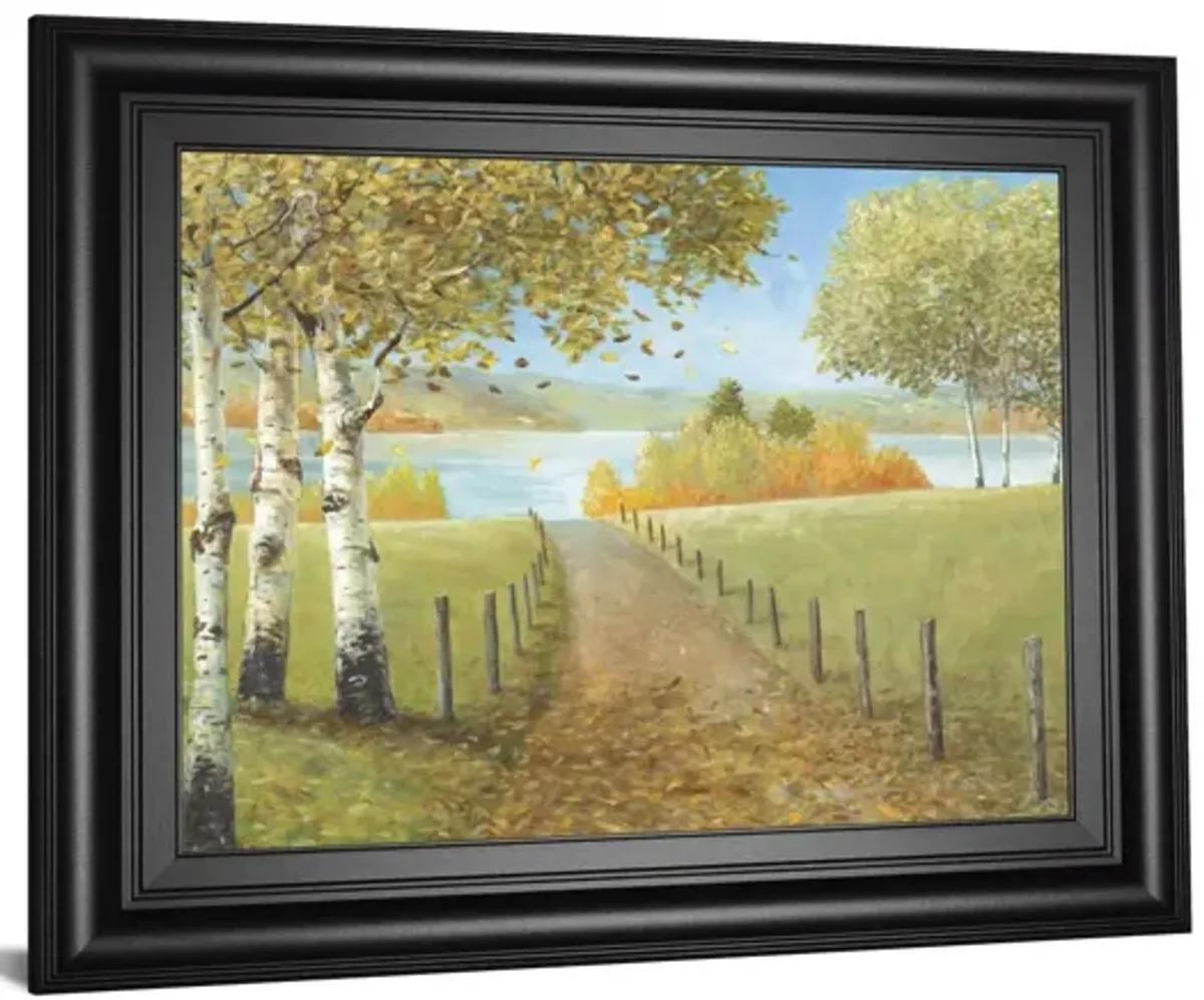 Rural Route I By A. Fisk - Framed Print Wall Art - Green