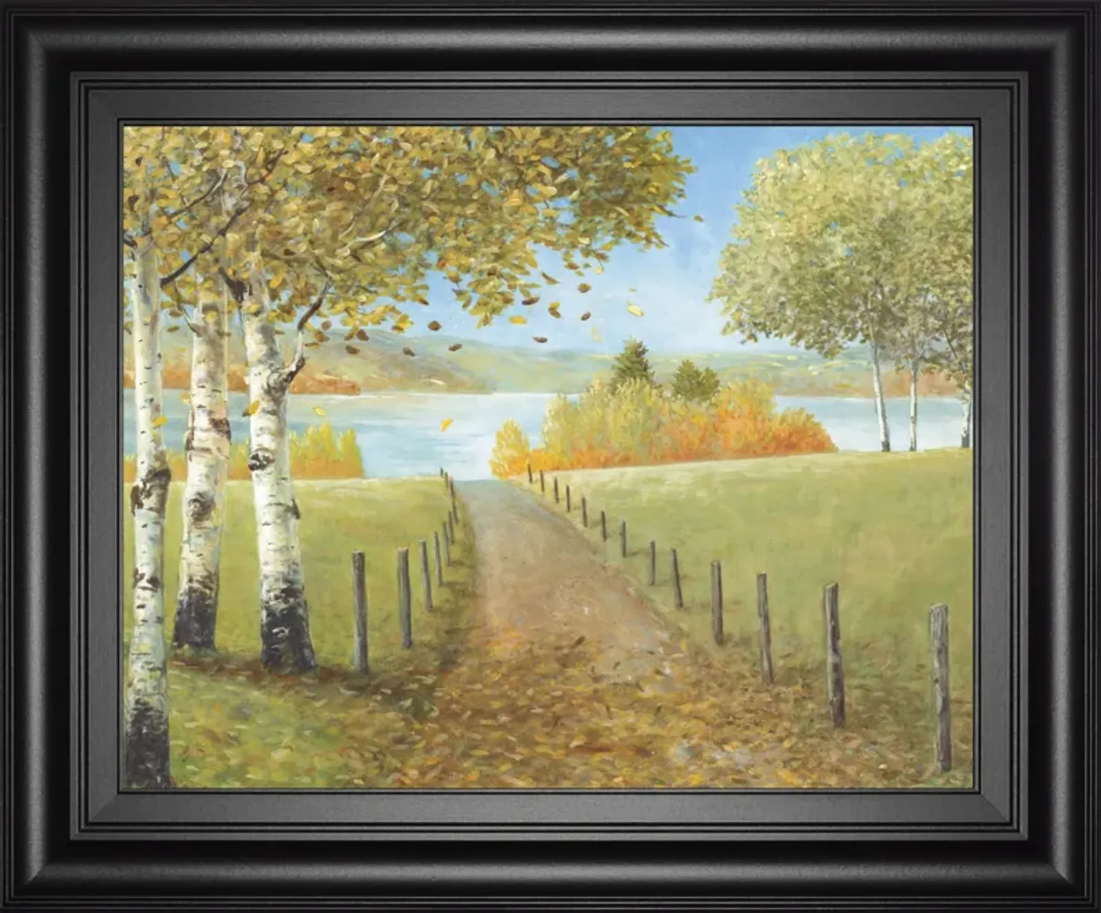 Rural Route I By A. Fisk - Framed Print Wall Art - Green