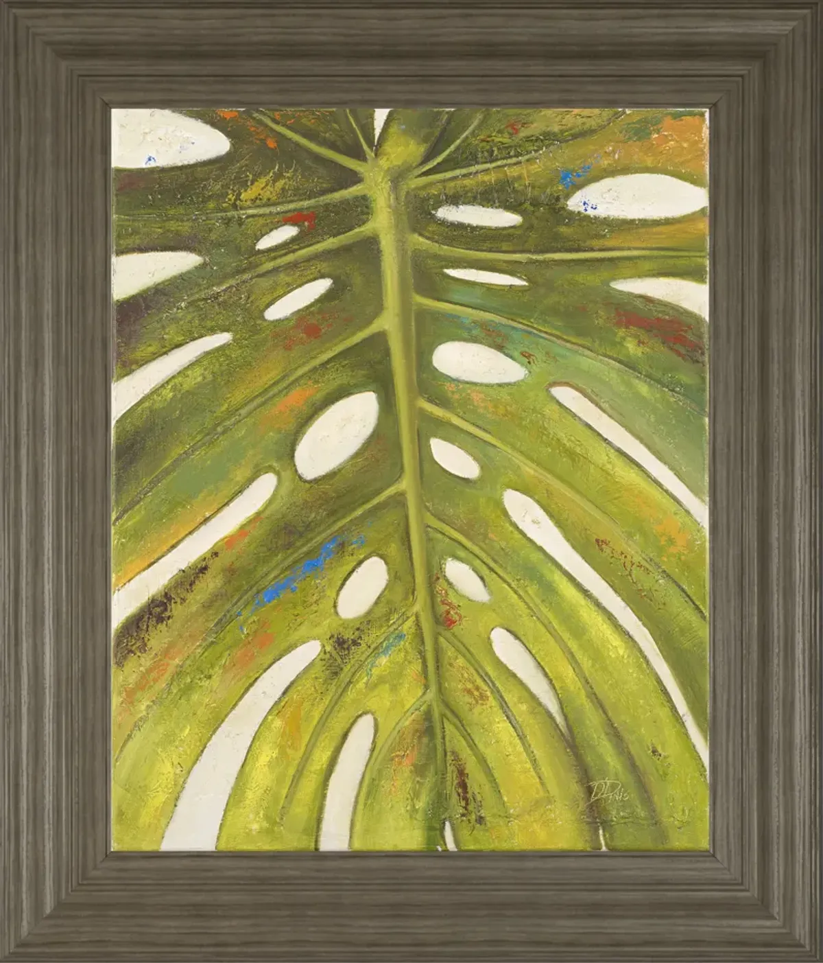 Tropical Leaf Il By Patricia Pinto - Framed Print Wall Art - Green