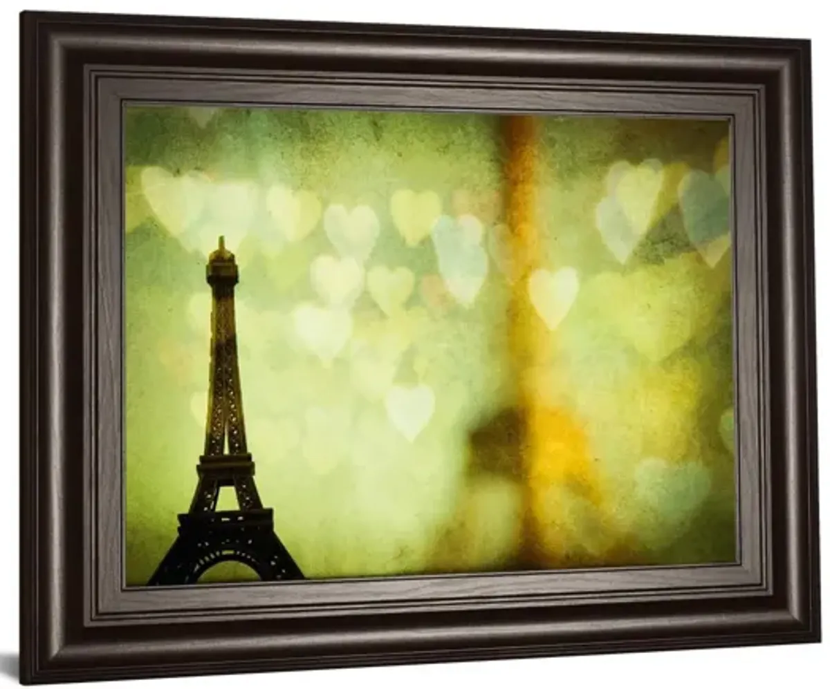 Wishful Hearts Il By Irene Suchucki - Framed Print Wall Art - Green