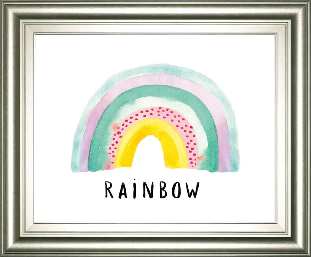 Rainbow Joy By Joelle Wehkamp - Framed Print Wall Art - Pink