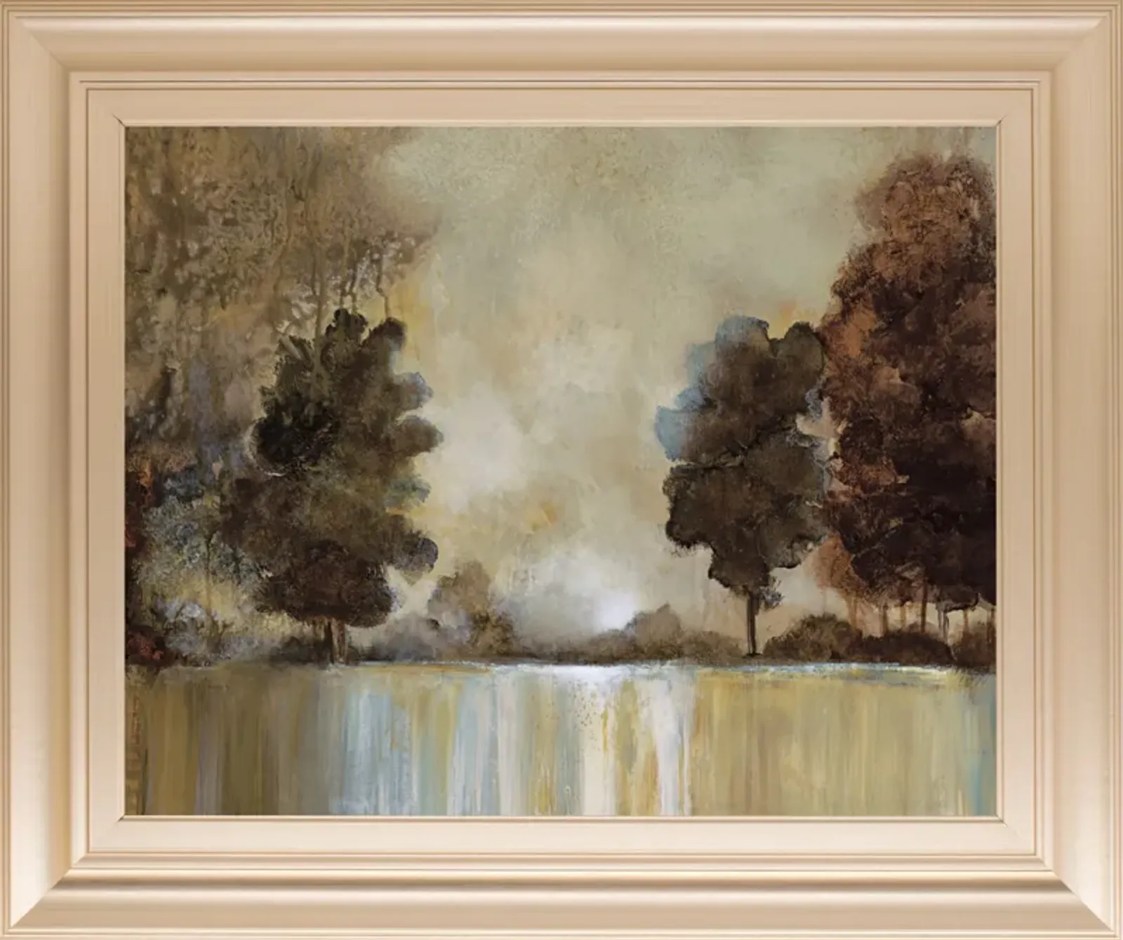 Morning Mist By Cat Tesla - Framed Print Wall Art - Dark Brown