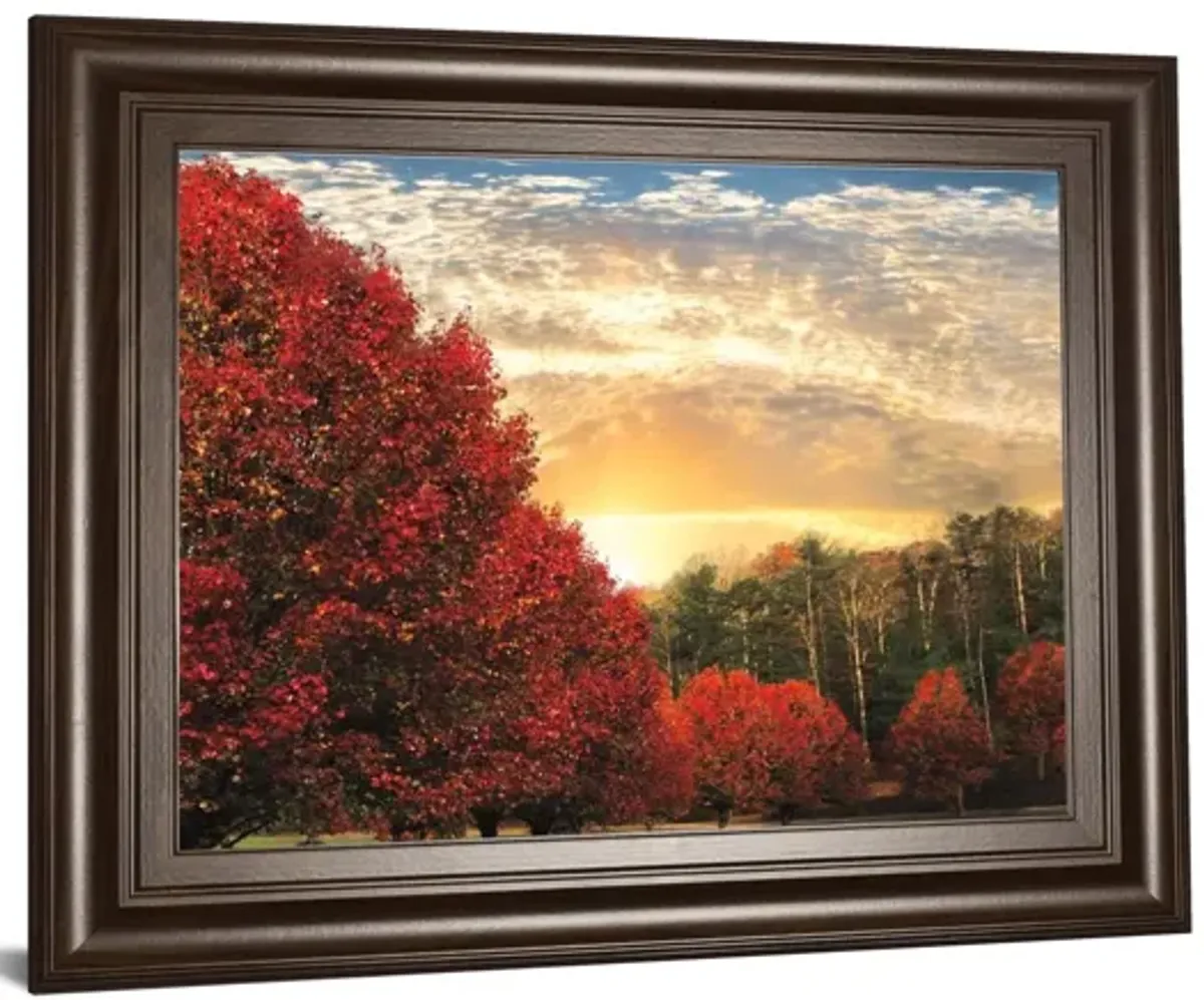 Crimson Tress By Celebrate Life Gallery - Framed Print Wall Art - Red