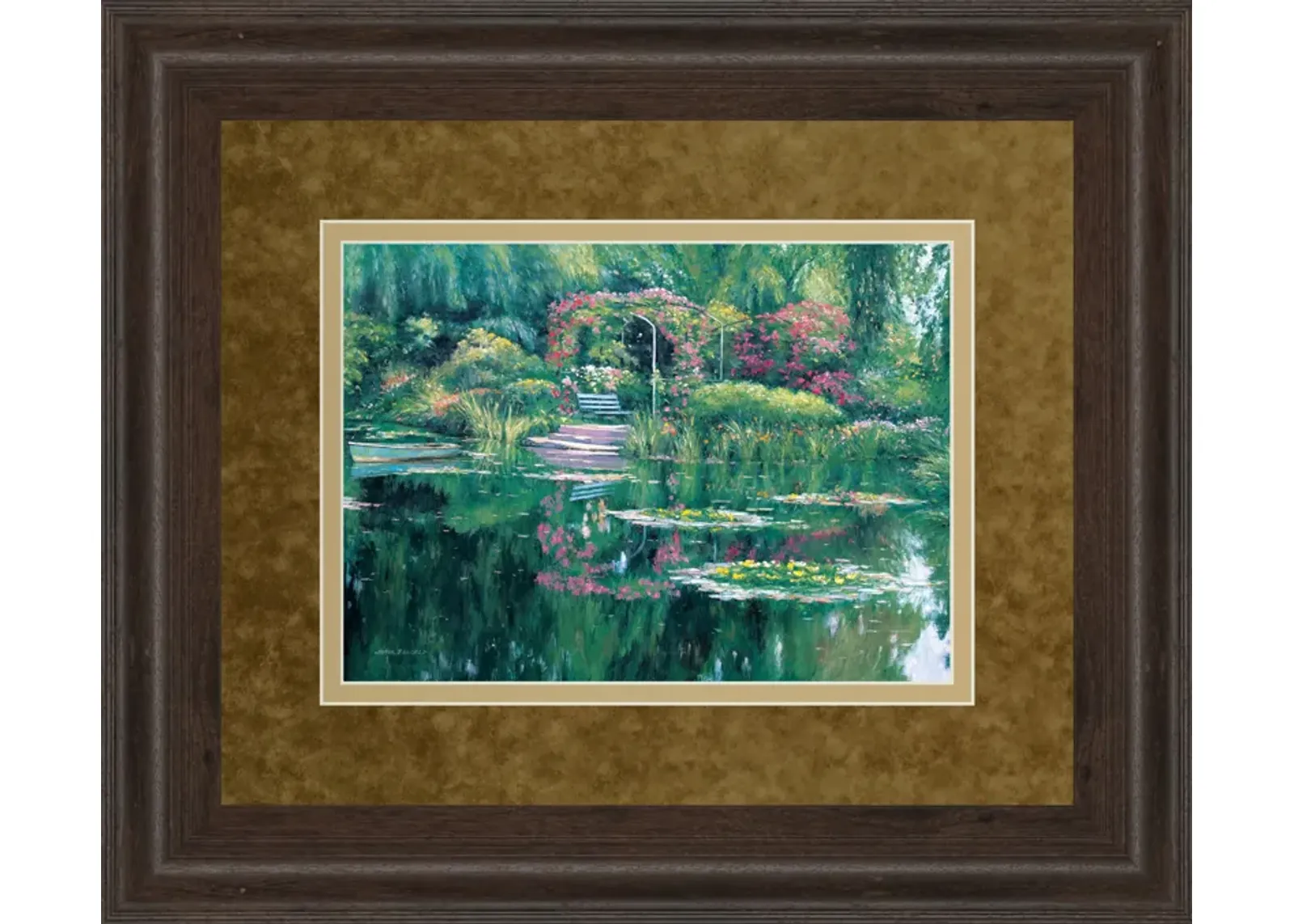 Swamp Scene - Framed Print Wall Art - Green