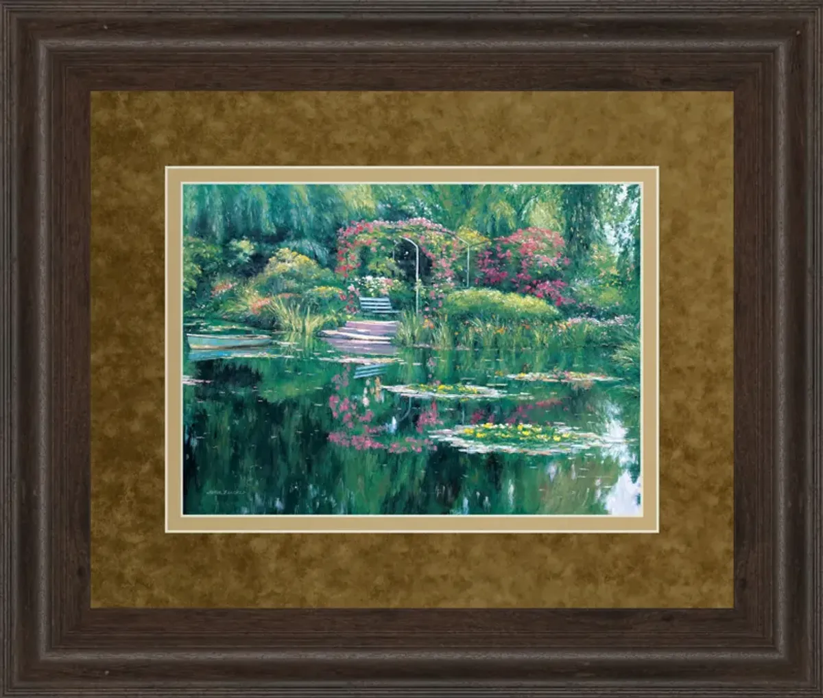 Swamp Scene - Framed Print Wall Art - Green