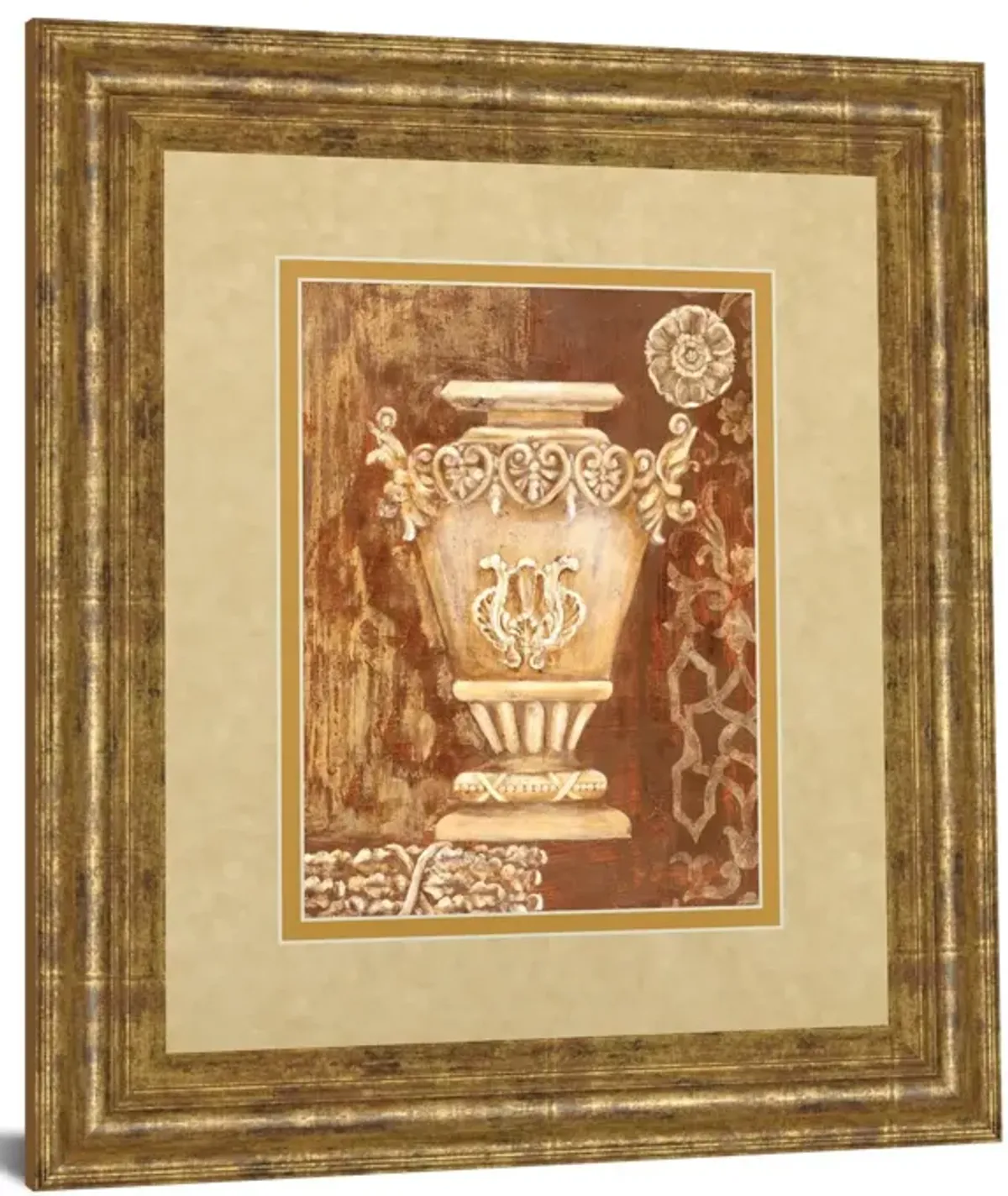 Precious Antiquity Il By Studio Nuvo - Framed Print Wall Art - Red