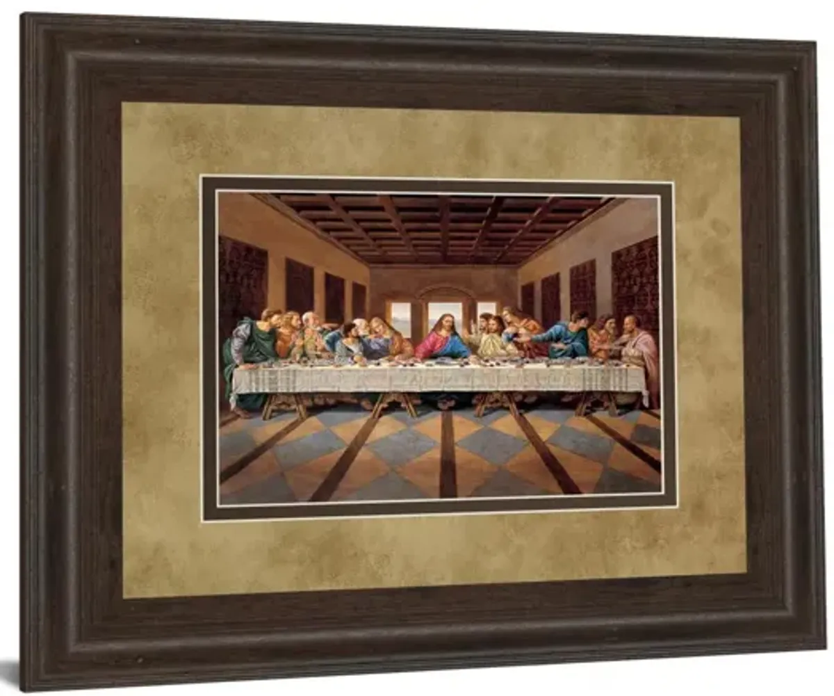 Last Supper - Framed Print Wall Art - Dark Brown