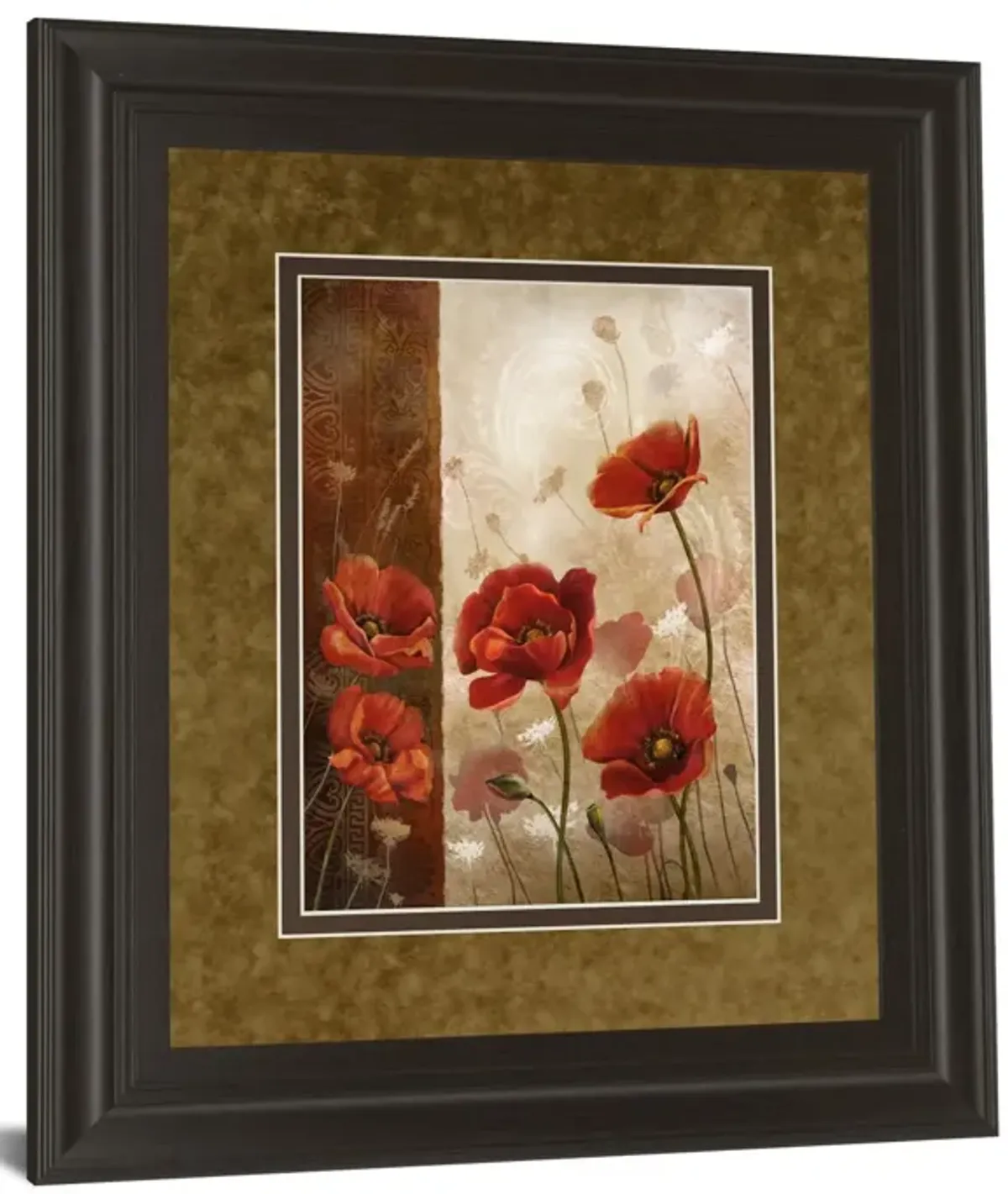 Wild Poppies I By Conrad Knutsen - Framed Print Wall Art - Red