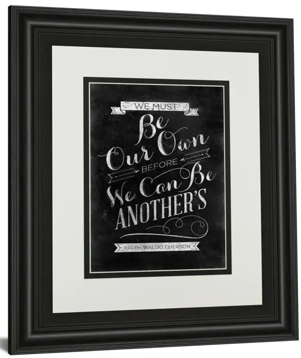 Be Our Own By Sd Graphic - Framed Print Wall Art - Black