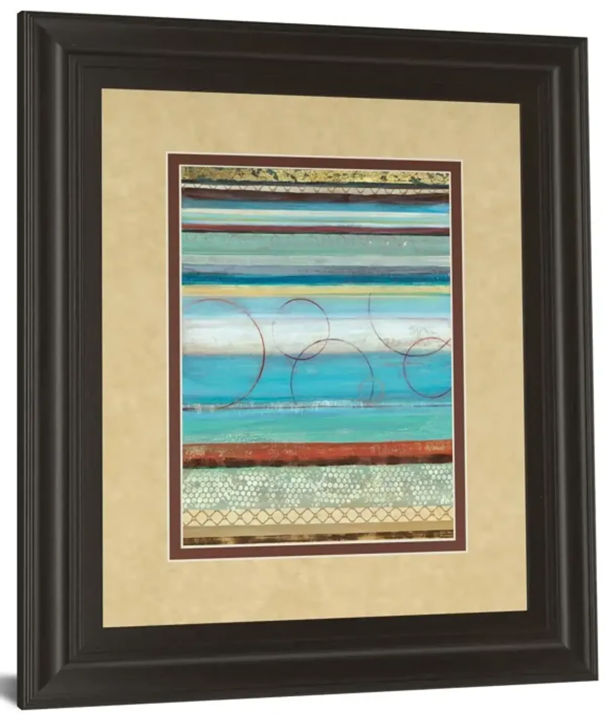 Strata I By Tava Studios - Framed Print Wall Art - Blue