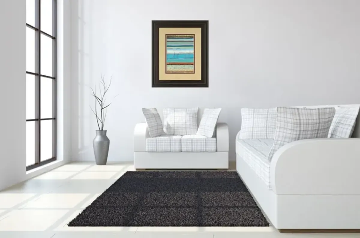 Strata I By Tava Studios - Framed Print Wall Art - Blue