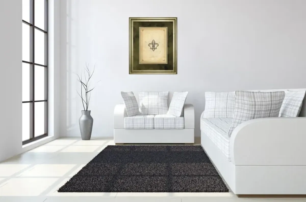 Fleur Di Lies II By Alexey Paviuts Double Matted - Framed Print Wall Art - Dark Brown