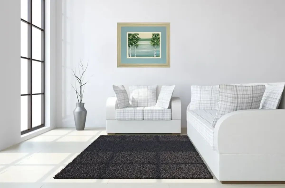 Quiet Lake By Rita Vindeszia - Framed Print Wall Art - Green