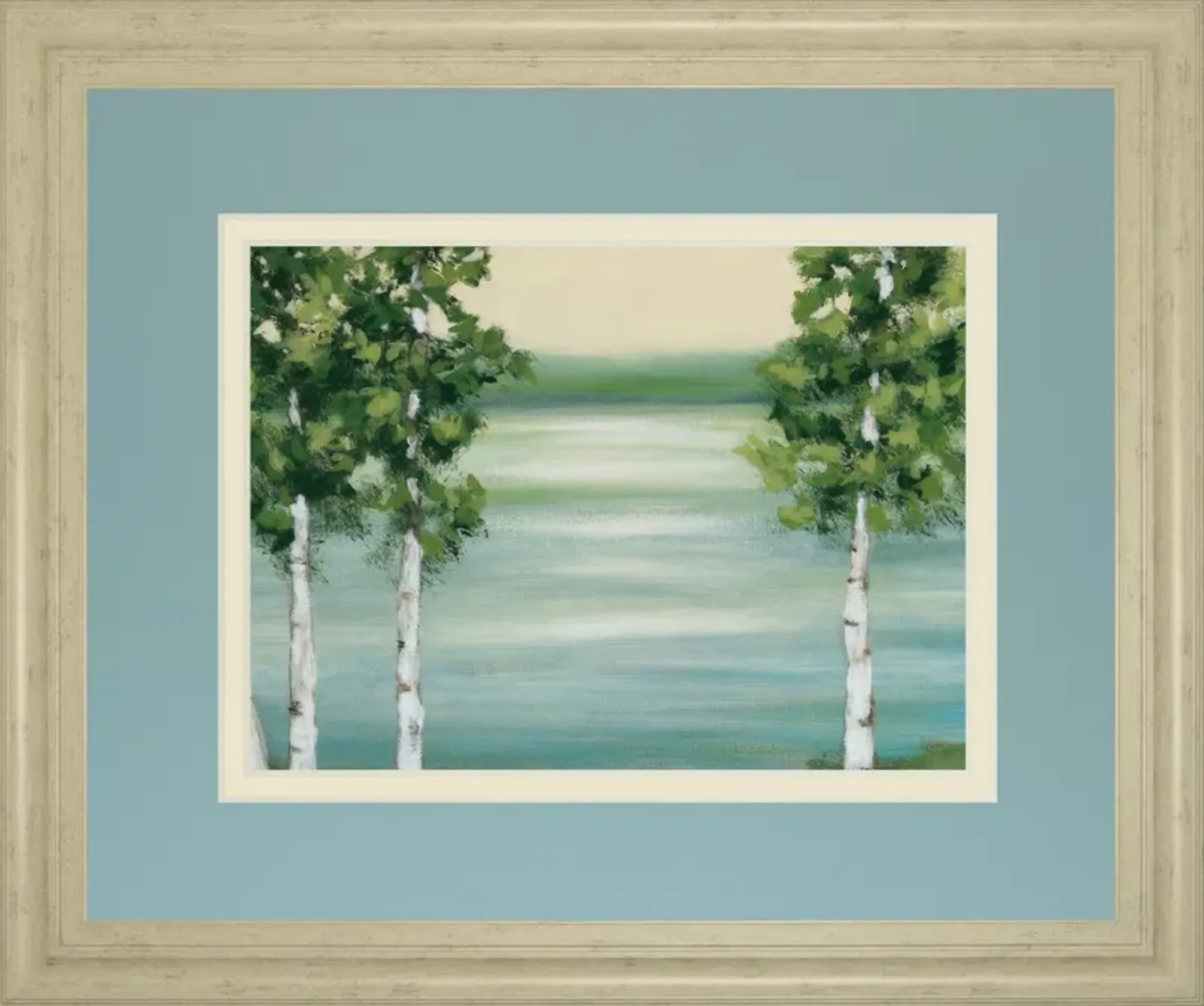 Quiet Lake By Rita Vindeszia - Framed Print Wall Art - Green