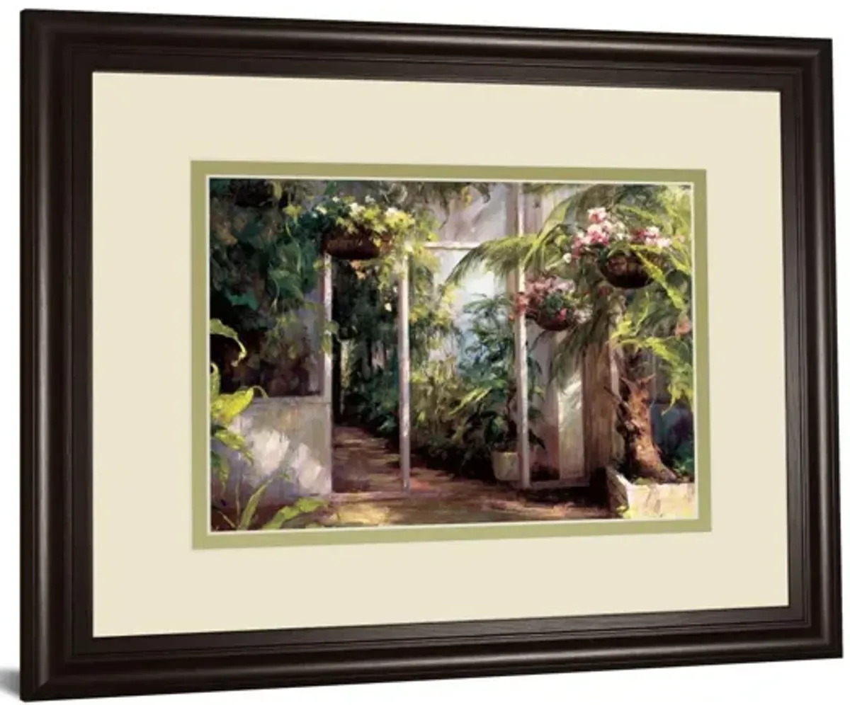 Atriums First Light I By Hali - Framed Print Wall Art - Green