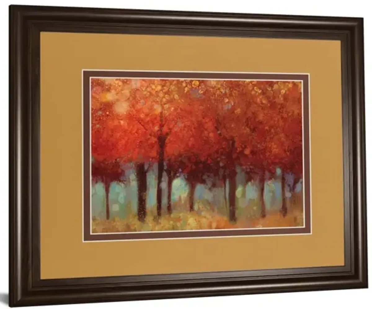 Red Forest By Asia Jensen - Framed Print Wall Art - Red