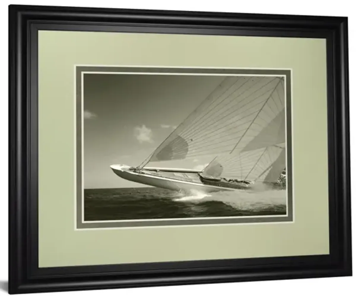 Sea Spray Il By Michael Kahn - Framed Print Wall Art - Black