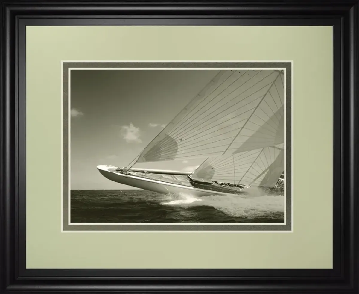 Sea Spray Il By Michael Kahn - Framed Print Wall Art - Black