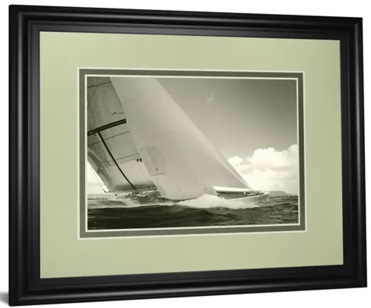 Sea Spray I By Michael Kahn - Framed Print Wall Art - Dark Gray